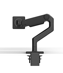 M8.1 Monitor Arm with Two-Piece Clamp Mount Base, Black with Black Trim