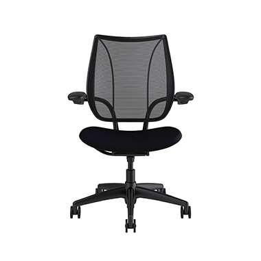 Liberty Task Chair, Monofilament Stripe Black Backrest, Corde 4 Black Seat Picture 2