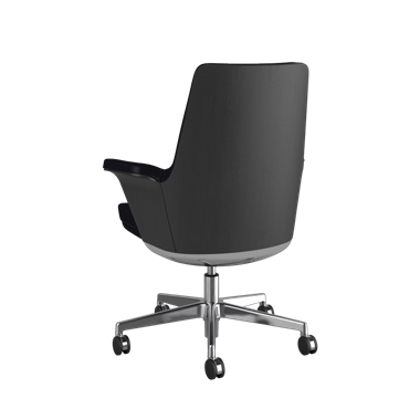 Summa Chair with Ebony Wood Back and Carbon - Maribo (Chrome-Free Leather) Picture 3