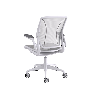 Diffrient World Chair, Pinstripe Back, Pinstripe Seat White Picture 3