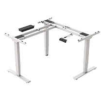 eFloat Go 2.0, 3-Leg Height Adjustable Table Base (Extended Range), T-Foot Style, White