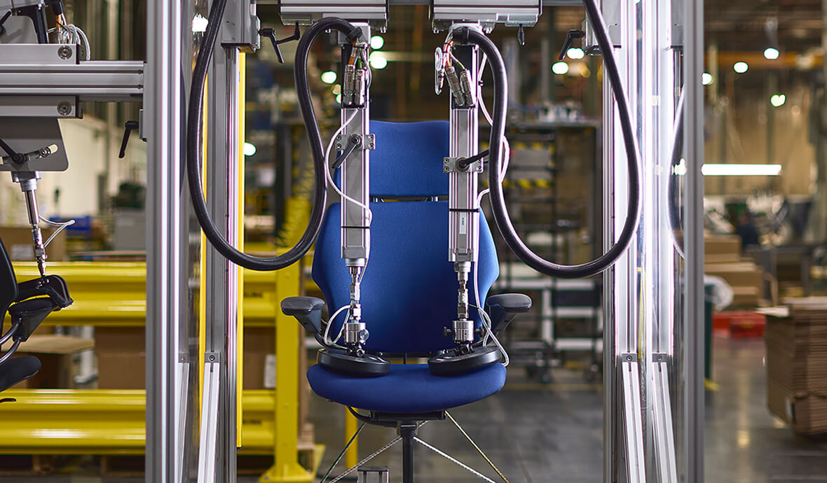 freedom headrest chair going through durability testing