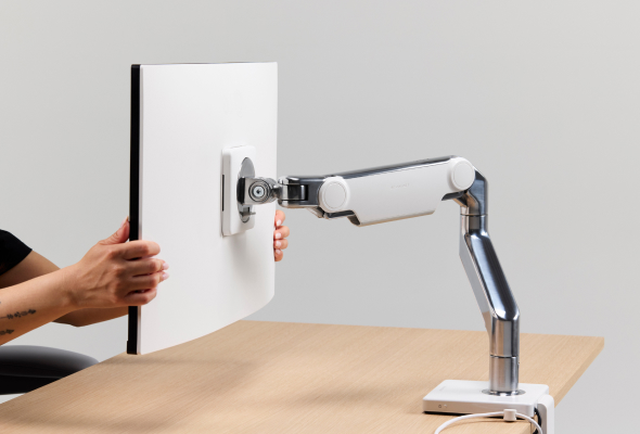 adjusting monitor arm