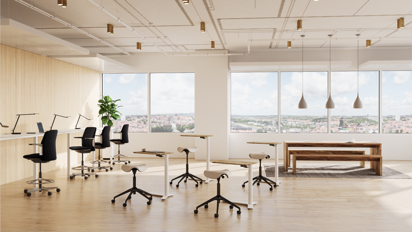 Freedom Task in Kvadrat Elle textile with Polished Aluminum Frame