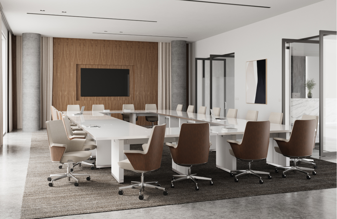 Freedom Task in Kvadrat Elle textile with Polished Aluminum Base