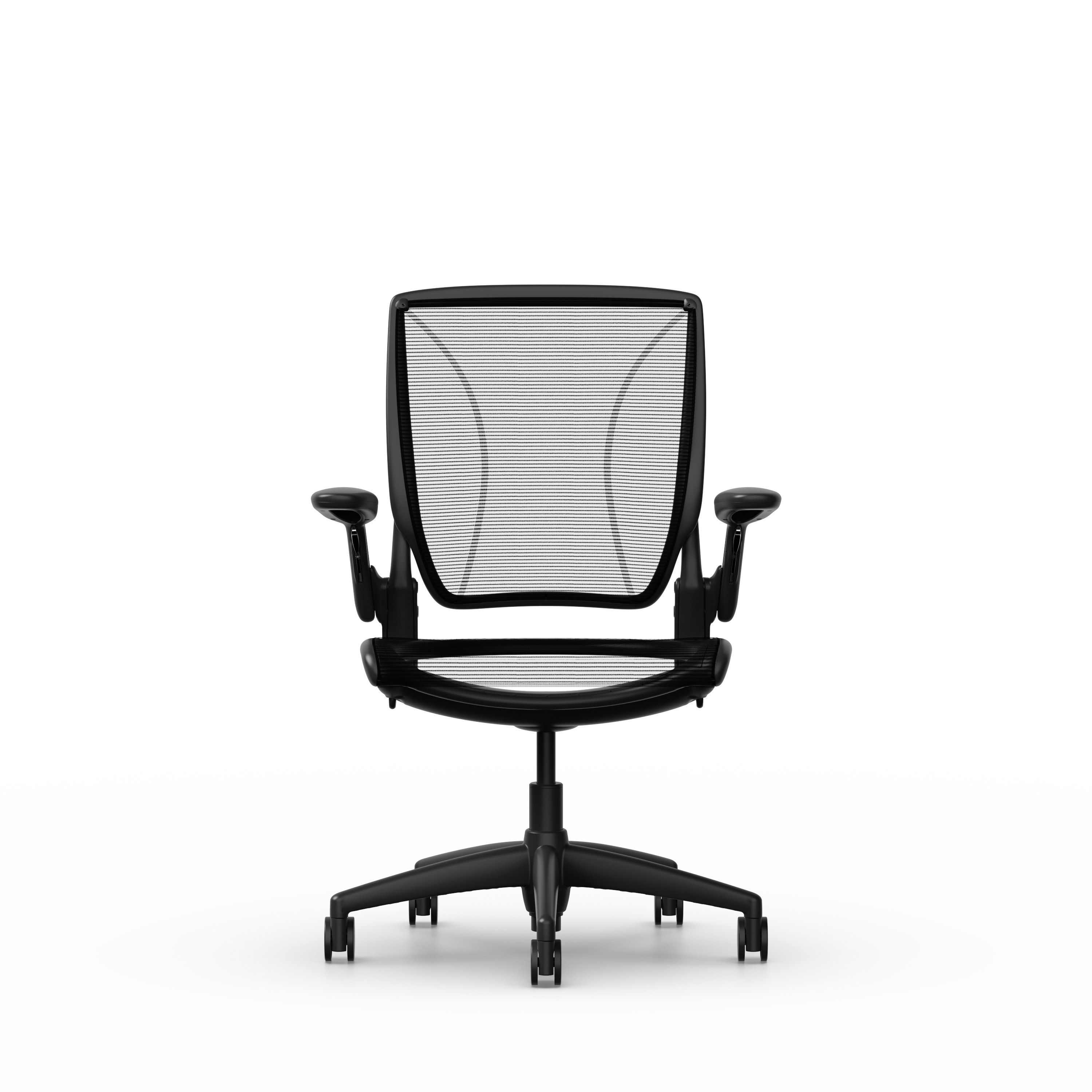 World Chair in All Black Mesh, Black Frame